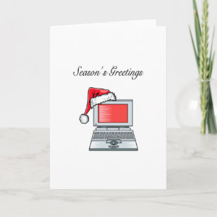 Computer Seasons Greetings Feestdagen Kaart