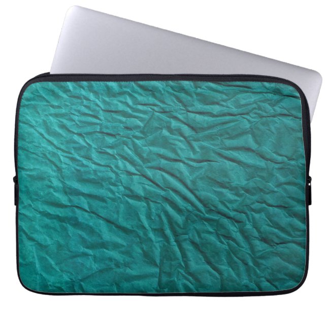 Computer Sleeve met een Wavy Green Design (Voorkant)