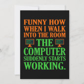 Computer start IT-programma voor werksoftware Bedankkaart (Voorkant)
