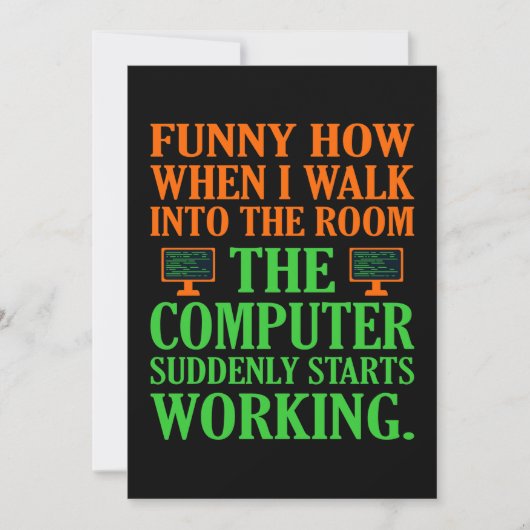 Computer start IT-programma voor werksoftware Bedankkaart (Voorkant)