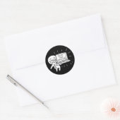 Computer Student houdt nooit op met leren Ronde Sticker (Envelop)