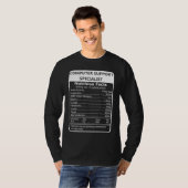 Computer Support Specialist Nutrition Facts T-shirt (Voorkant volledig)