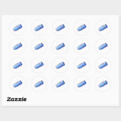 Computer USB Flash Drive Ronde Sticker (Vel)