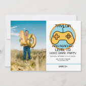 Computer Video Game Player Levelling Up Birthday Kaart (Voorkant)