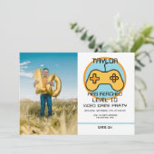 Computer Video Game Player Levelling Up Birthday Kaart (Staand voorkant)