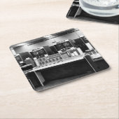  computer vierkante kartonnen onderzetter (Schuin)