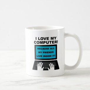 Computer Vrienden Grappige Mok