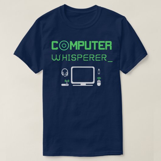 Computer Whisperer Computer Science Programming Co T-shirt (Design voorkant)