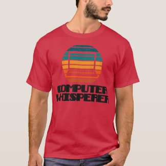 COMPUTER WHISPERER Five Color Retro Sunset T-shirt