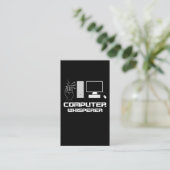 Computer Whisperer Funny Gamer IT Admin Programmer Visitekaartje (Staand voorkant)