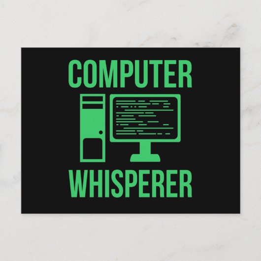 Computer Whisperer IT Tech Software Programmer Aankondigingskaart (Voorkant)