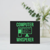 Computer Whisperer IT Tech Software Programmer Aankondigingskaart (Staand voorkant)