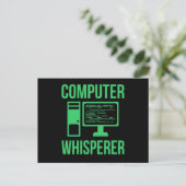 Computer Whisperer IT Tech Software Programmer Briefkaart (Staand voorkant)