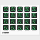 Computer Whisperer IT Tech Software Programmer Vierkante Sticker (Vel)