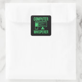 Computer Whisperer IT Tech Software Programmer Vierkante Sticker (Tas)