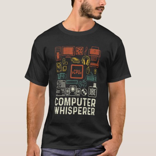 Computer Whisperer IT Tech Support Nerds Geek T-shirt (Voorkant)
