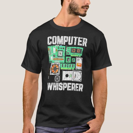 Computer Whisperer IT-technicus Grafisch T-shirt (Voorkant)