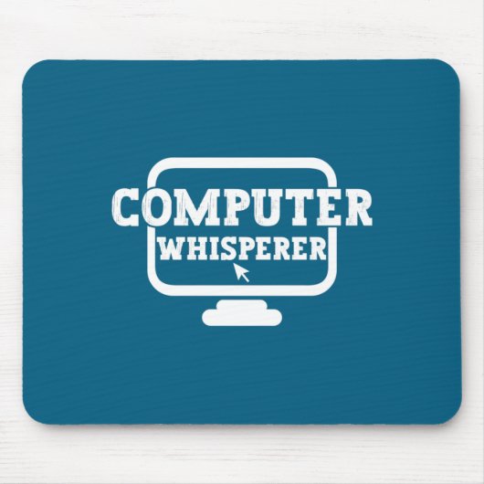 Computer Whisperer Tech Suprt Nerds Geek Funny N  Muismat (Voorkant)