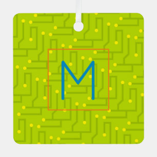 Computer Wiz INITIAAL Moederbord Modern Kleurrijk Metalen Ornament