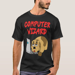 computer wizard programmeur nerd nieuwe computer t-shirt