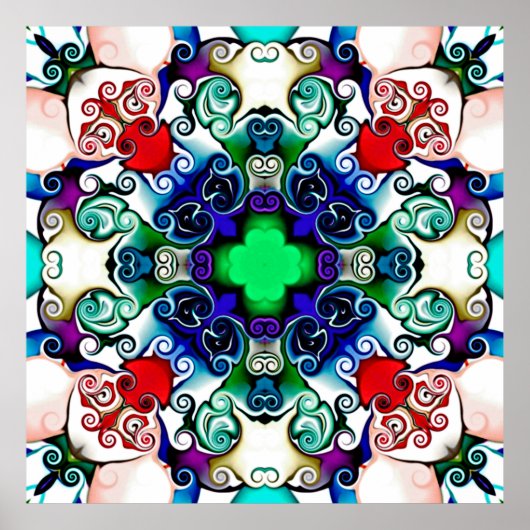 Computerafbeeldingen. Illustratie van een abstract Poster (Voorkant)