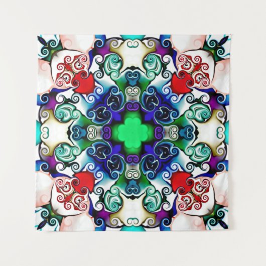 Computerafbeeldingen. Illustratie van een abstract Wandkleed (Voorkant)