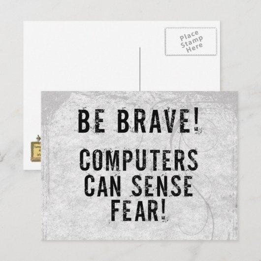 Computerangst Briefkaart (Voorkant / Achterkant)