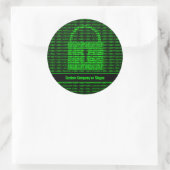 Computerbeveiliging - Cyber Hangslot op Machinecod Ronde Sticker (Tas)