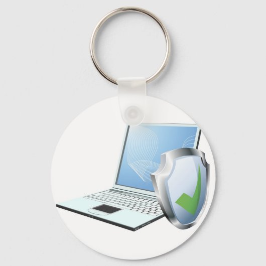 Computerbeveiligingsconcept Sleutelhanger (Voorkant)