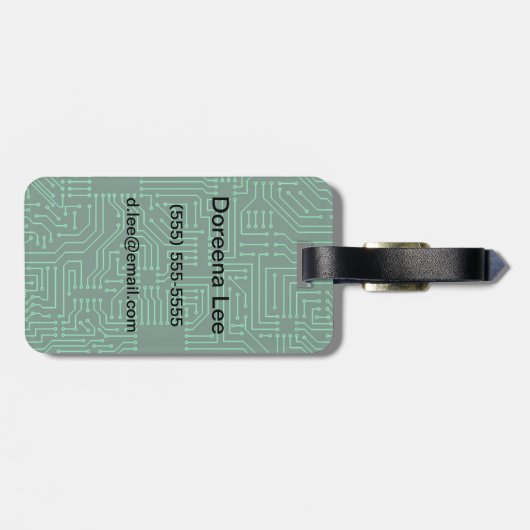 Computercircuit Bagagelabel (Achterkant horizontaal)