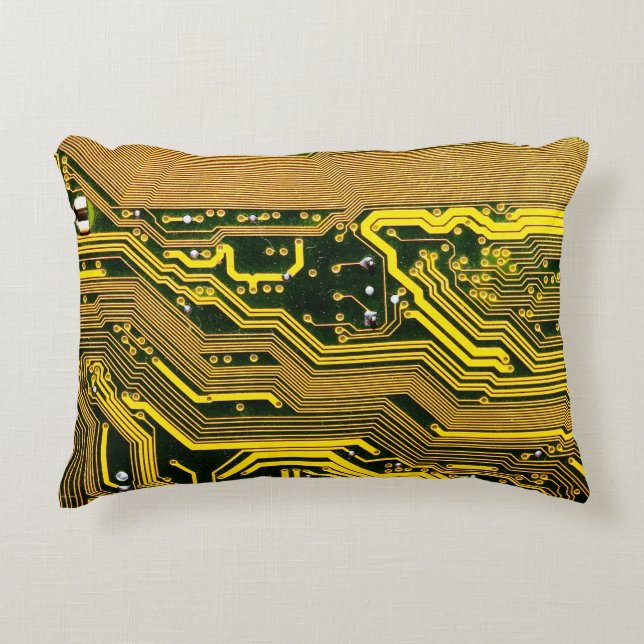 computercircuit-boardtelecommunicatie, abstract,a accent kussen (Voorkant)