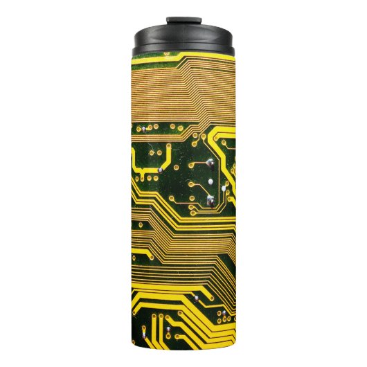 computercircuit-boardtelecommunicatie, abstract,a thermosbeker (Voorkant)