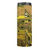 computercircuit-boardtelecommunicatie, abstract,a thermosbeker (Achterkant)