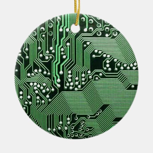 Computercircuit Keramisch Ornament (Voorkant)