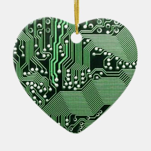 Computercircuit Keramisch Ornament (Voorkant)