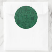 Computercircuit Ronde Sticker (Tas)