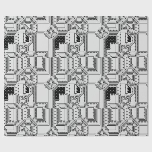Computercircuits en -technologie cadeaupapier (Vlak)