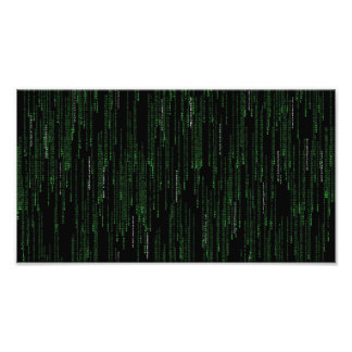 Computercode die uw gaminggeek poster laat vallen