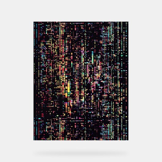 computercode geschreven in een rook acryl bord (Voorkant)