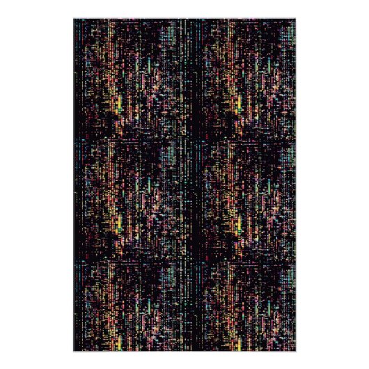 computercode geschreven in een rook perfect poster (Voorkant)