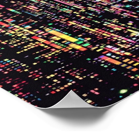 computercode geschreven in een rook poster (Hoek)