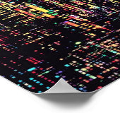 computercode geschreven in een rook poster (Hoek)