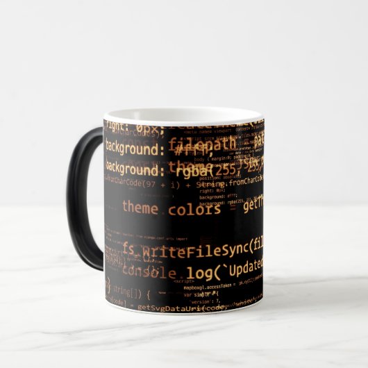 Computercode Magische Mok (Voorkant links)