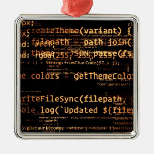 Computercode Metalen Ornament