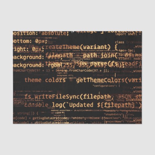 Computercode Tissuepapier (Voorkant)