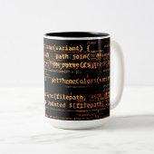 Computercode Tweekleurige Koffiemok (Voorkant rechts)