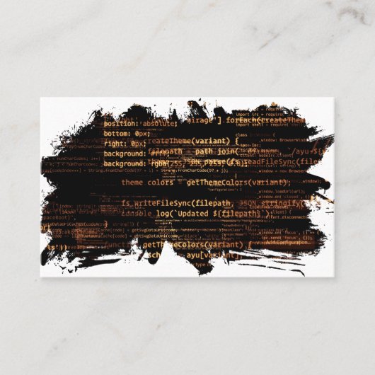 Computercode Visitekaartje (Voorkant)