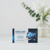 Computerdesktop | Moderne digitale technologie Visitekaartje (Staand voorkant)