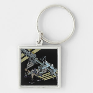 Computergegenereerd uitzicht 12 sleutelhanger