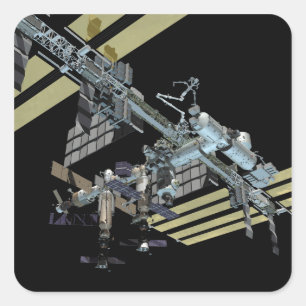 Computergegenereerd uitzicht 12 vierkante sticker